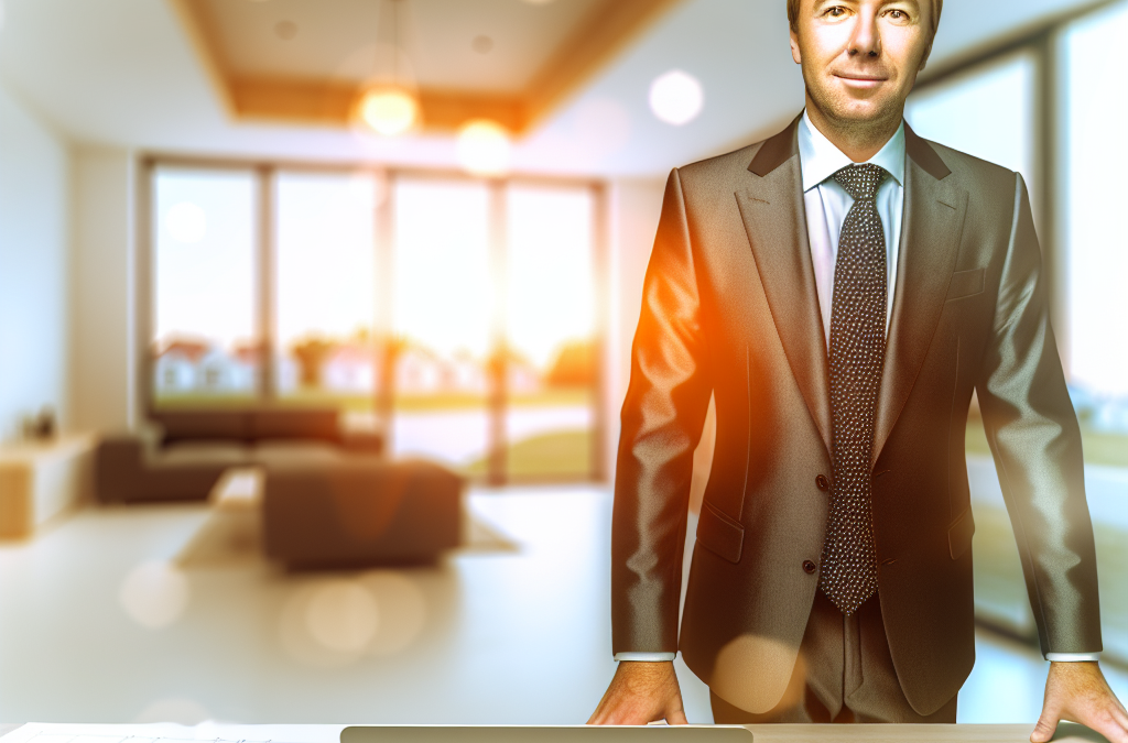 Professional real estate attorney in a modern New Jersey office setting